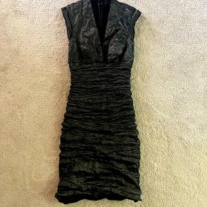 Sexy metallic black cocktail dress